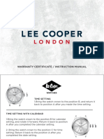 Warranty Certificate / Instruction Manual