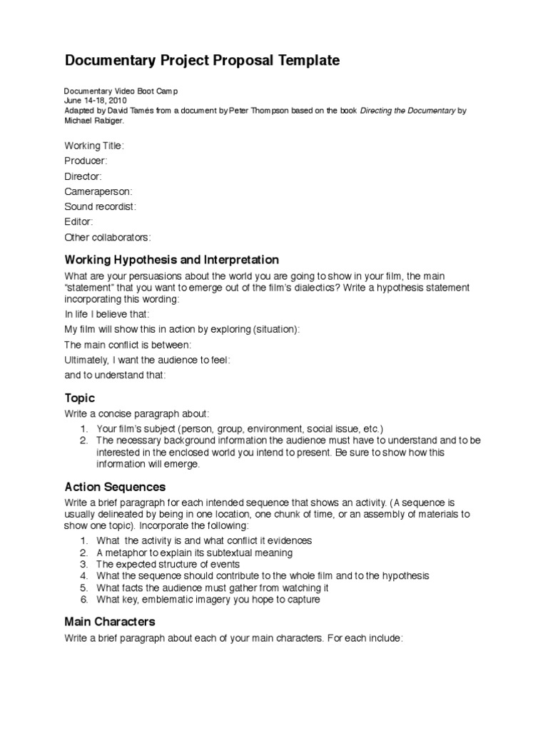 proposal sample documentary Bias Film Documentary Proposal Documentary Example proposal sample documentary Bias Film Documentary Proposal Documentary Example