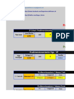 Excel para Predimensionamiento