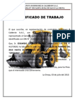 Certificado de Trabajo Operador