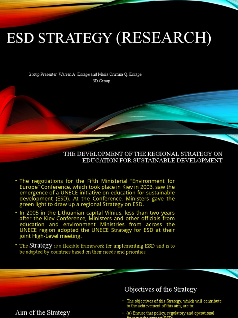 ESD Strategy RESEARCHTIN WARREN ESCAPEFINAL | PDF | Sustainability ...
