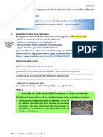 Actividad Importancia Del Cuidado Del Medio Ambiente