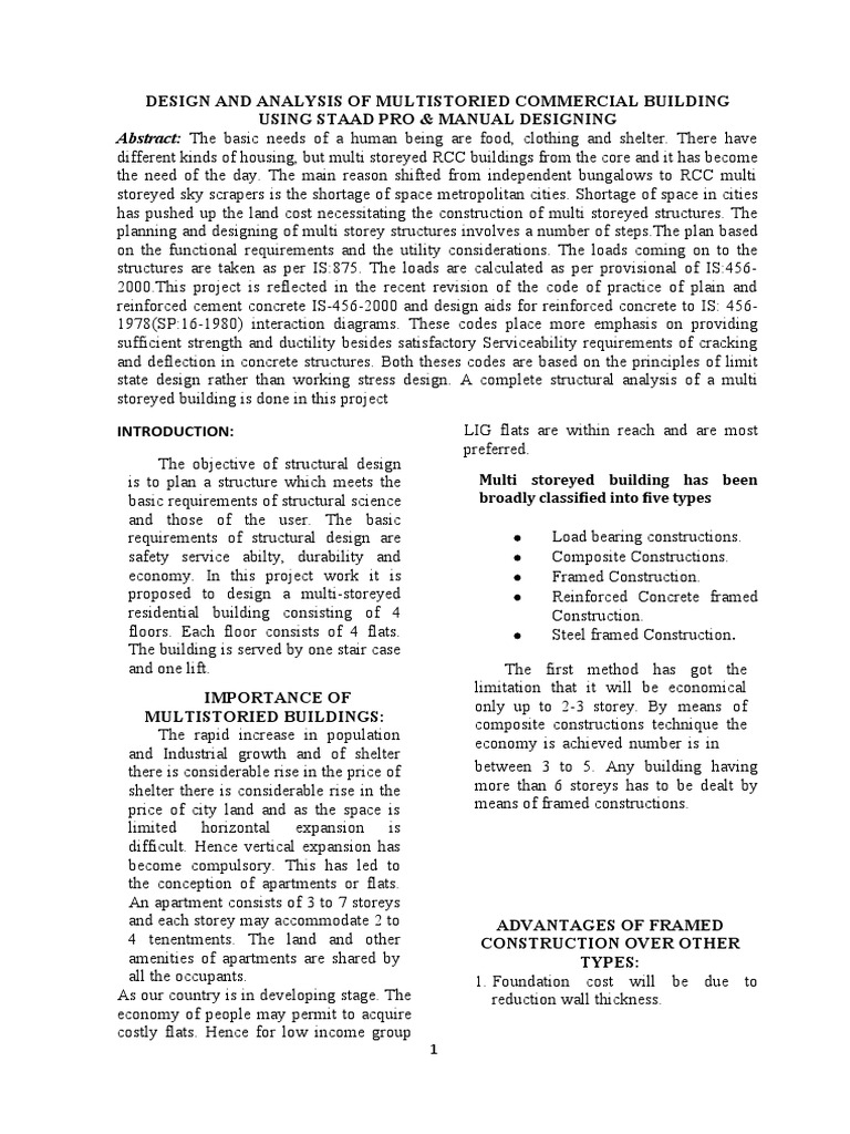 Multi-Storey Building Design Guide | PDF | Deformation (Engineering ...