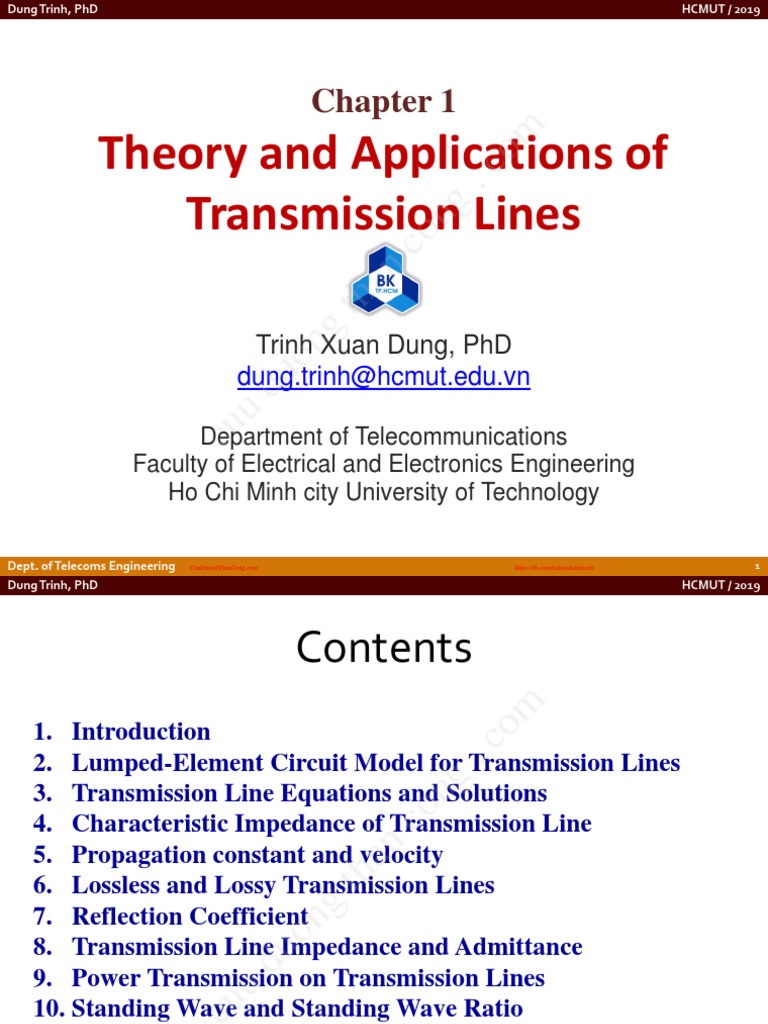 Theory and Applications of Transmission Lines | PDF | Transmission Line ...