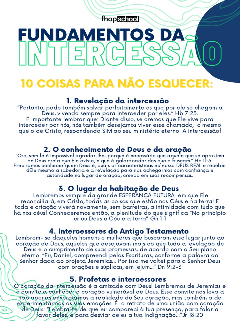 10 Fundamentos Essenciais da Intercessão | PDF | Oração | Jesus