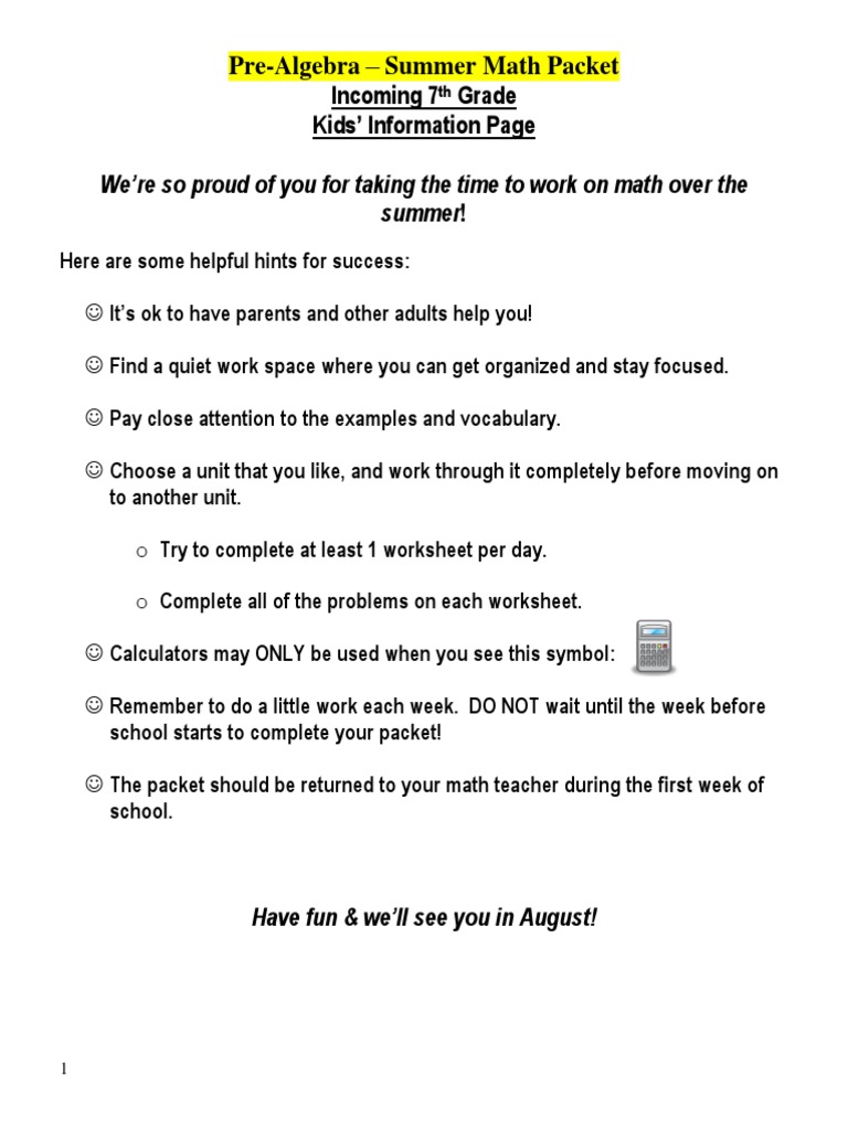 grade 7 qs honors pre algebra pdf area angle