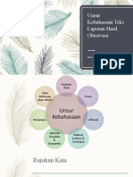 Unsur Kebahasaan Teks Laporan Hasil Observasi