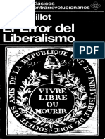 BILLOT, L., El Error Del Liberalismo, 1978