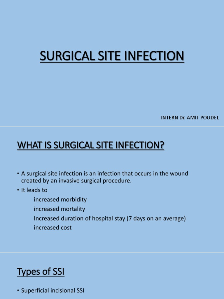 Surgical Site Infection Overview | PDF | Surgery | Sepsis