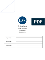 Project Name: Design Document Release Date: Document ID