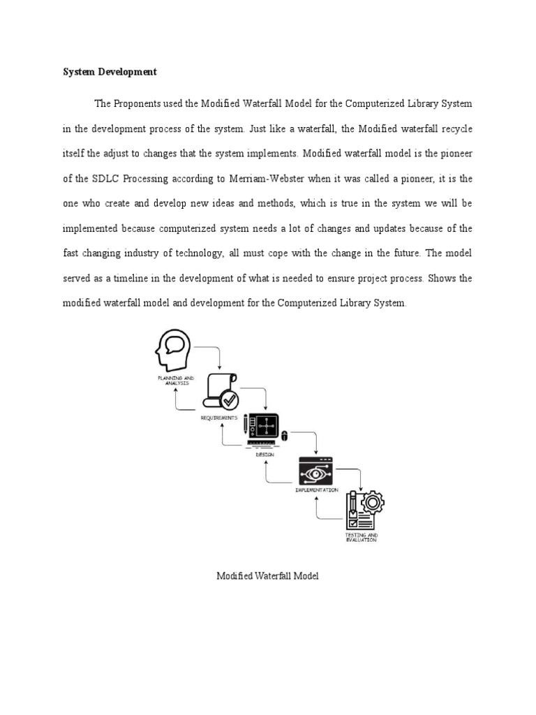 System Development: Modified Waterfall Model | PDF