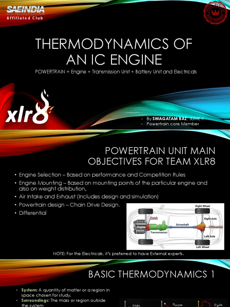 Thermodynamics of IC Engine Powertrain | PDF | Internal Combustion ...