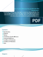 Derivation of Thin Film Interference