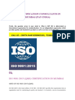 ISO CERTIFICATION CONSULTANTS IN MUMBAI