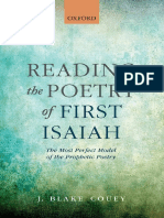 Reading The Poetry of First Isaiah. The Most Perfect Model of The Prophetic Poetry