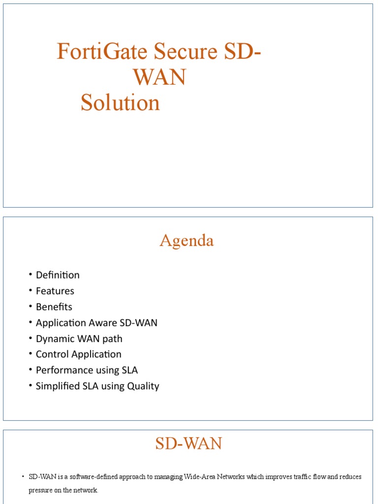 FortiGate Secure SD-WAN Overview | PDF | Internet Protocols | Internet ...
