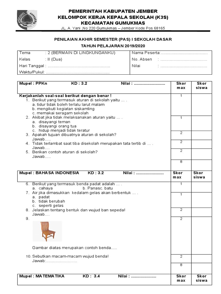 Tema 2 Kelas 2 Pdf