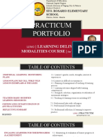 Practicum Portfolio: - Learning Delivery Modalities Course