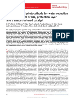 A Silicon-Based Photocathode For Water Reduction With An Epitaxial SrTiO3 Protection Layer and A Nanostructured Catalyst