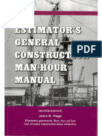 Estimators General Construction Man Hour Manual 2nd Edition by John S.page