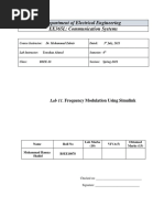 Department of Electrical Engineering EE365L: Communication Systems