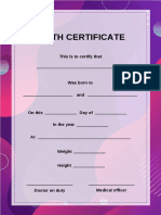 Birth Certificate Template 2 - TemplateLab