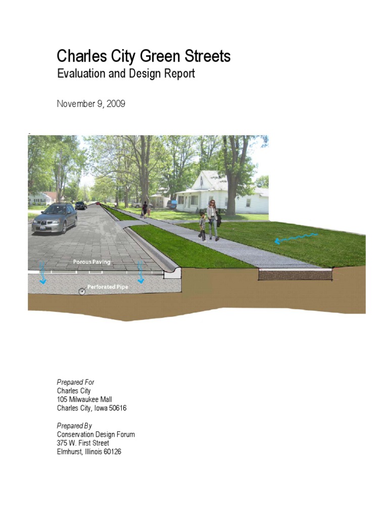 Charles City, Iowa Permeable Pavement Project Report | PDF | Storm ...