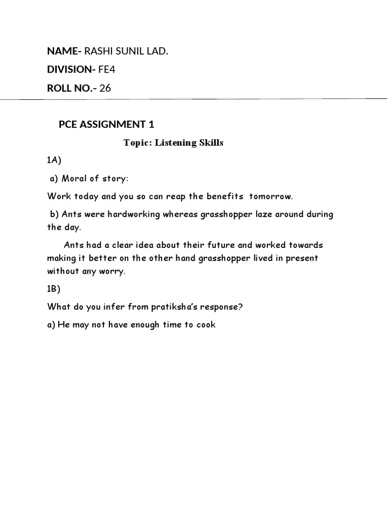 PCE Assignments on Communication Skills | PDF | English Language | Science