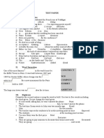 Test Paper I. Multiple Choice