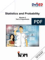 Signed Off Statistics and Probability11 q2 m5 Test of Hypothesis v3