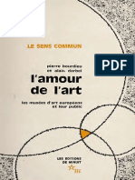 Bourdieu, Pierre. Schnapper, Dominique. Darbel, Alain. - L'Amour de l'Art. Les Musées d'Art Européens Et Leur Public