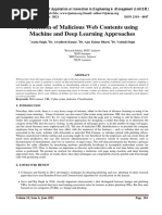 Detection of Malicious Web Contents Using Machine and Deep Learning Approaches