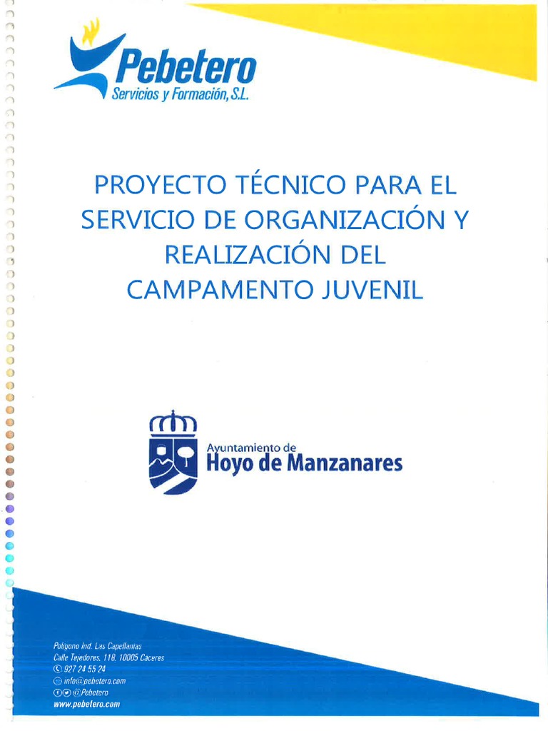 Proyecto Campamento Juvenil 2019 | PDF