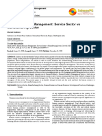 Human Resource Management: Service Sector Vs Manufacturing Sector