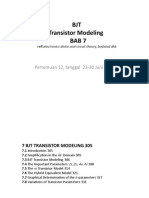 Parameter Dan Model Sinyal Kecil BJT Pertemuan 12-13