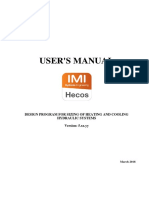 User'S Manual: Design Program For Sizing of Heating and Cooling Hydraulic Systems Version: 5.xx - Yy