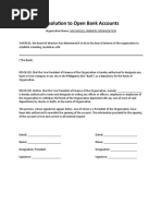Sample Board Resolution For Bank Account Opening | PDF | Board Of ...