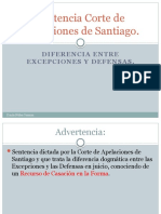 Sentencia - Diferencias Entre Excepciones y Defensas