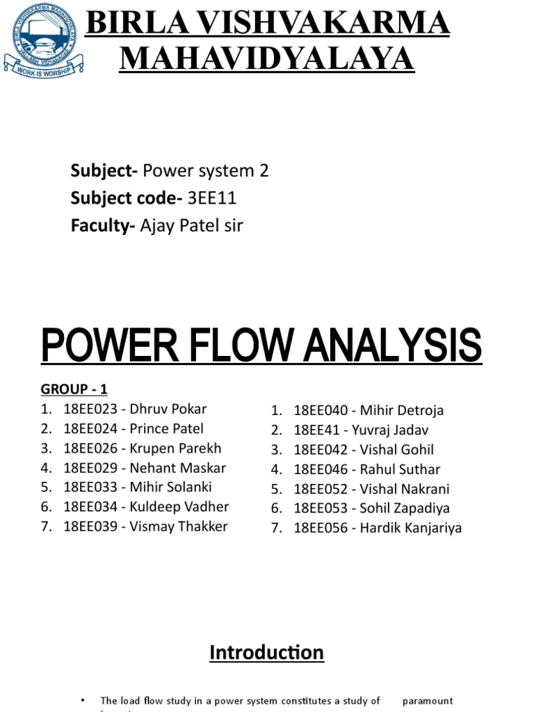 Power Flow Analysis in Power Systems | PDF | Matrix (Mathematics ...