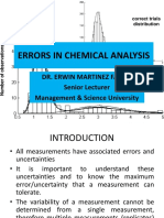 Errors in Chemical Analysis BPHT