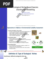 Ecological Niche-Based Species Distribution Modelling: Iirs, Isro