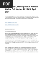 123movies - (.Watch.) Mortal Kombat Online Full Movies 4K HD 18 April 2021