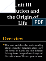 Unit III Evolution and The Origin of Life