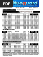 Blueguard Price List Copper 2021-2022