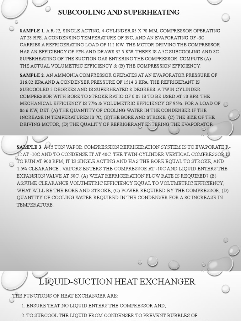 Subcooling and Superheating in Refrigeration | PDF | Heat Exchanger | Gases