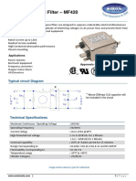 Single Phase EMI Filter Data Sheet