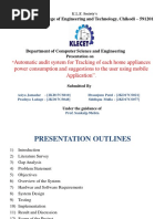 Automatic Audit System For Tracking of Each Home Appliances Power Consumption and Suggestions To The User Using Mobile Application"