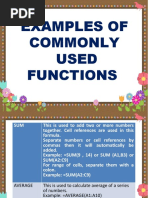 Commonly Used Functions