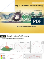 Workshop 3-1: Antenna Post-Processing: ANSYS HFSS For Antenna Design