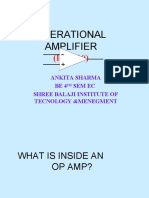 Operational Amplifier: Ankita Sharma BE4 Sem Ec Shree Balaji Institute of Tecnology &menegment